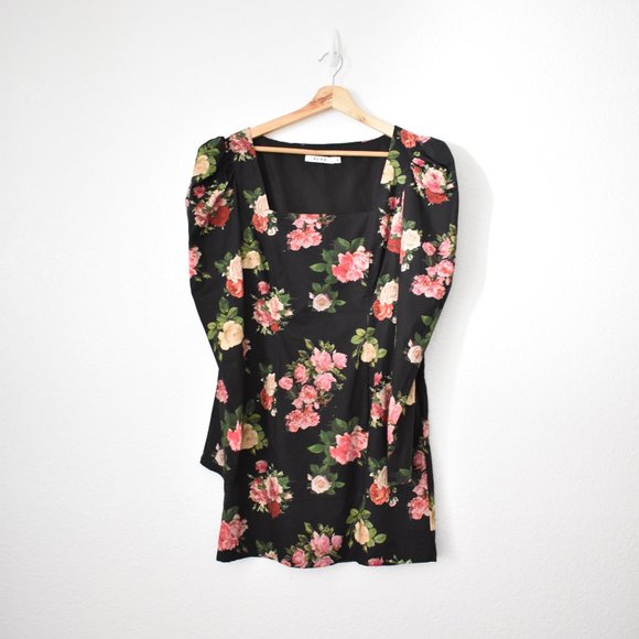 ASOS NA-KD Square Neck Puff Sleeve Mini Dress - Picture 4 of 15